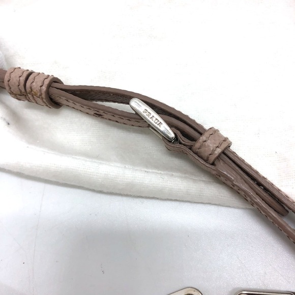 PRADA Cream Leather Saffiano Shoulder Bag - Picture 16 of 16